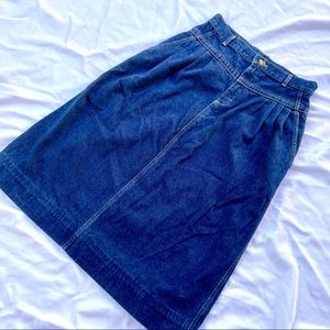 Vintage Dark Wash Denim Lee Skirt